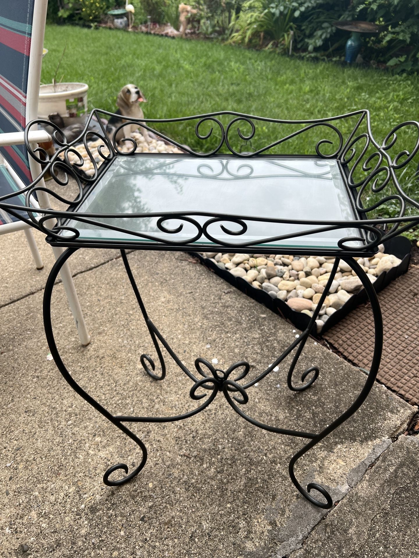 Table With Glass Tray