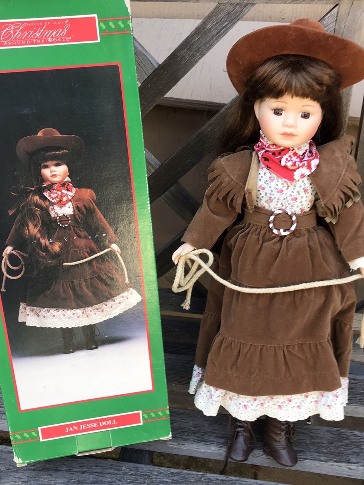 cowgirl porcelain doll