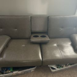 Faux leather Futon