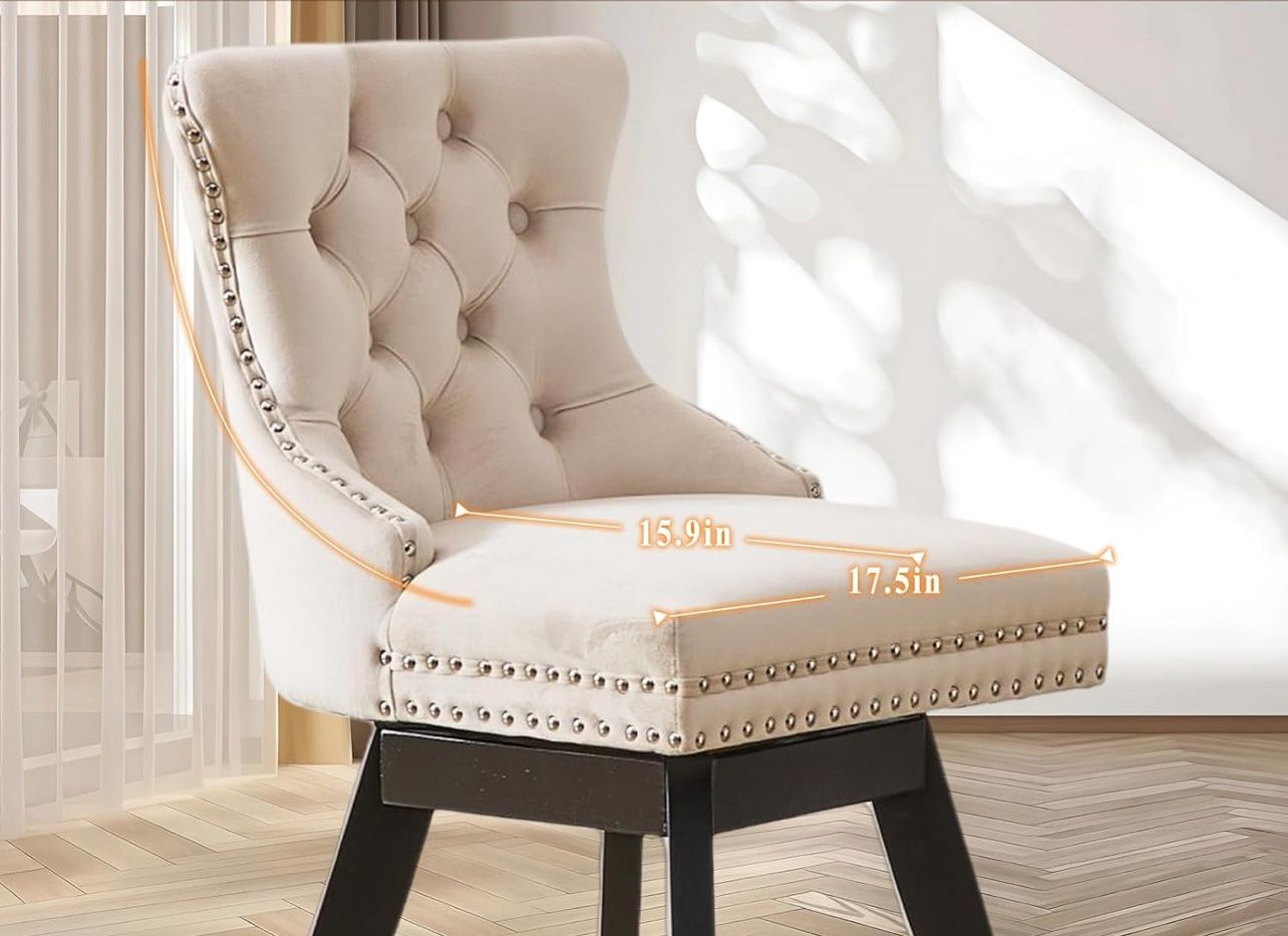 4 Brand New Ivory Velvet Stools 