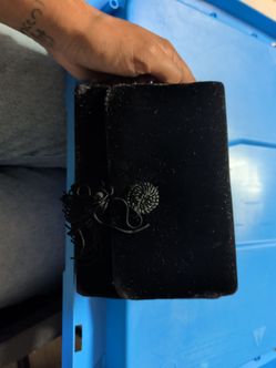 Black Velvet Journal with Embroidered Closure
