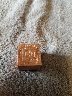 Copper Cu Element Cube 5 Ounces