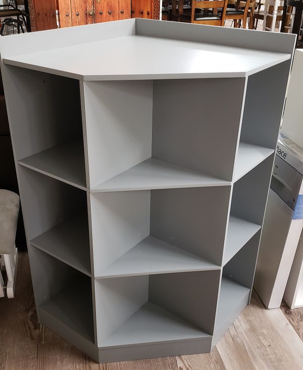 New Riverridge Kids 6 Cubby 3 Shelf Corner Storage Grey For In New Riverridge Kids 6 Cubby 3 Shelf Corner Storage Grey