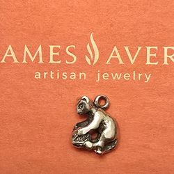 Retired James Avery cat with Yarn ball