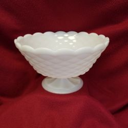 Vintage Milkglass Pedastal Bowl