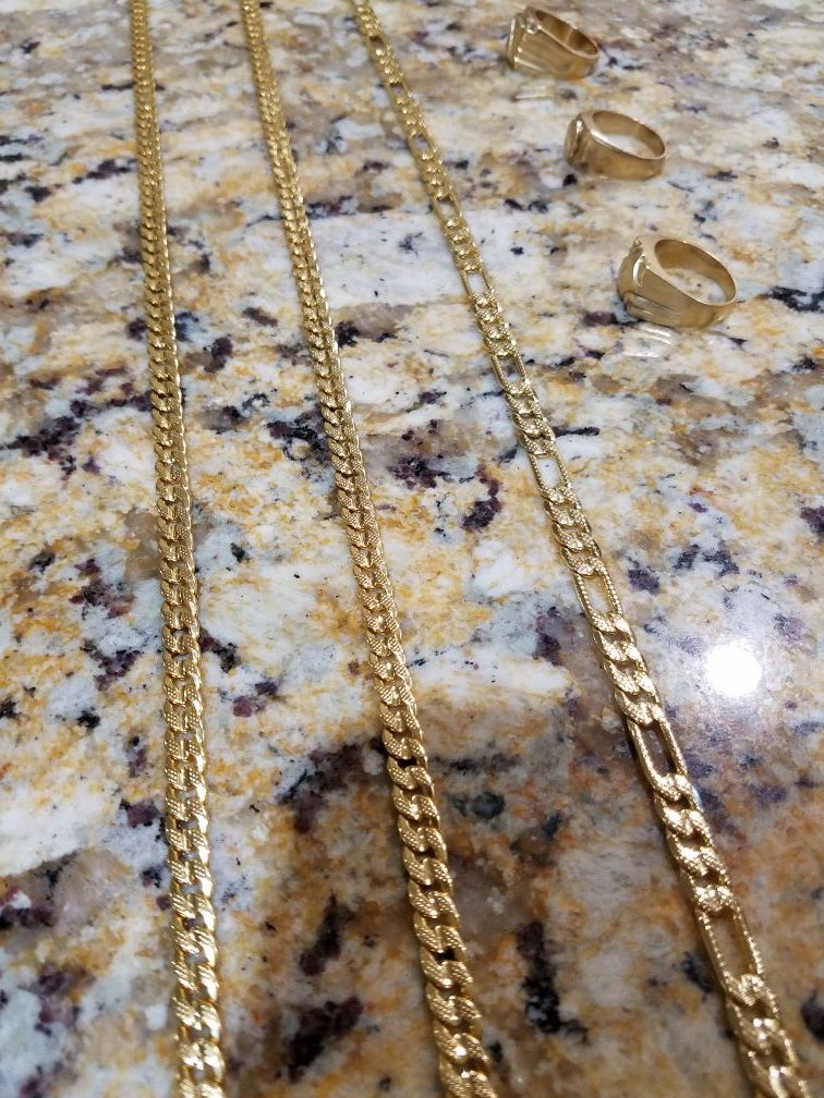 18k gold plated cuban link chain ...all 24 inch