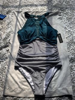 Blue One Piece Bathing Suit