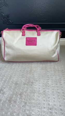 Victoria's Secret Cream and Pink Women's Bag