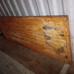 Butcher Block Table.   Heavy!