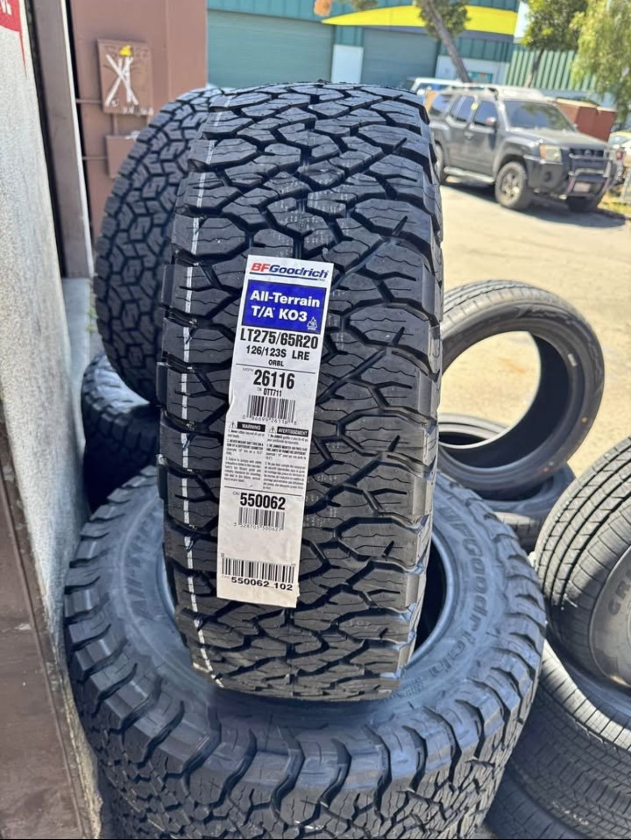 275/65R20 Bfgoodrich KO3 All Terrain LT Load Range E 10 Ply Brand new 4 tires Free Mount balance