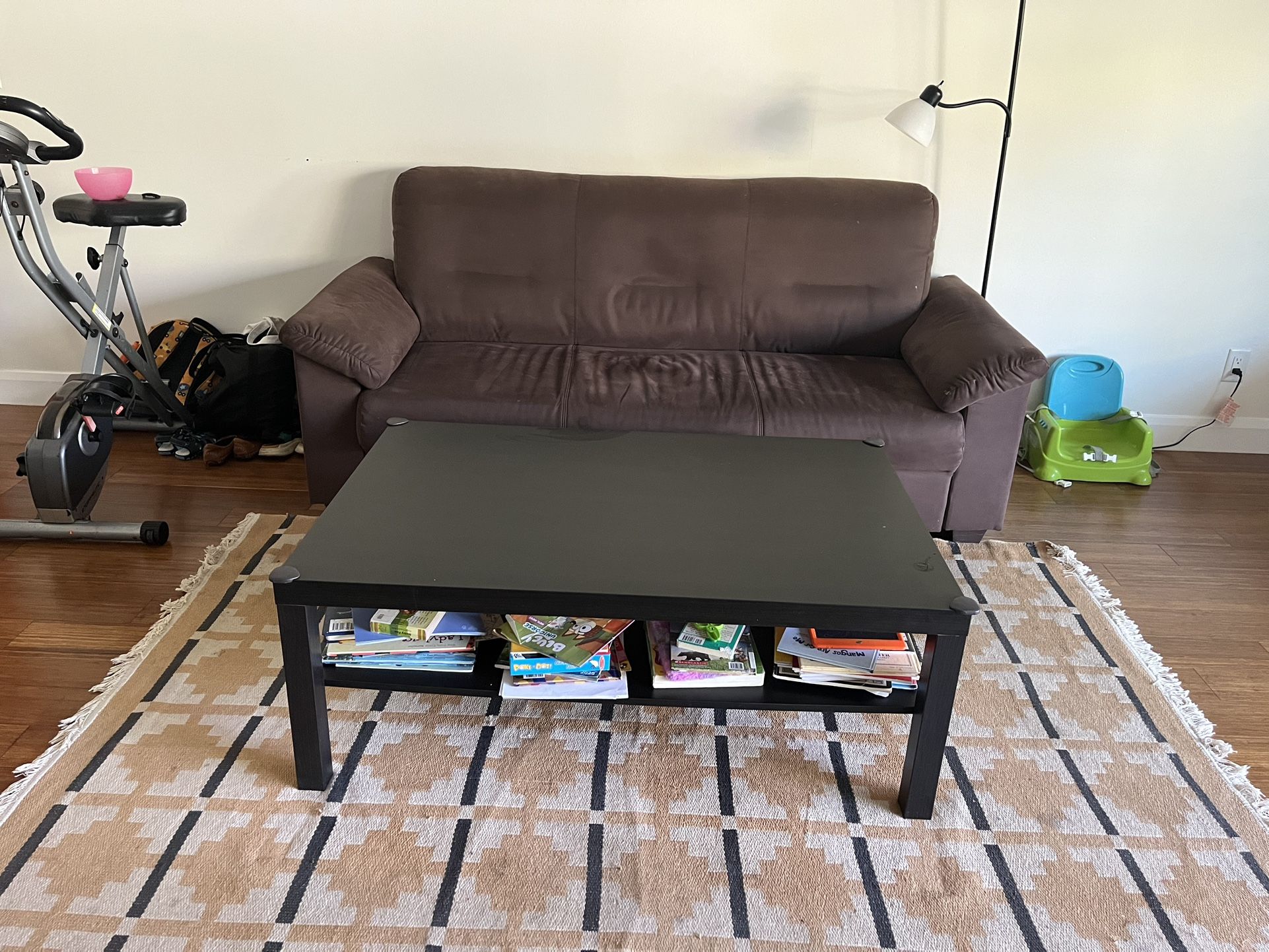 Sofa, Coffee Table, And Rug