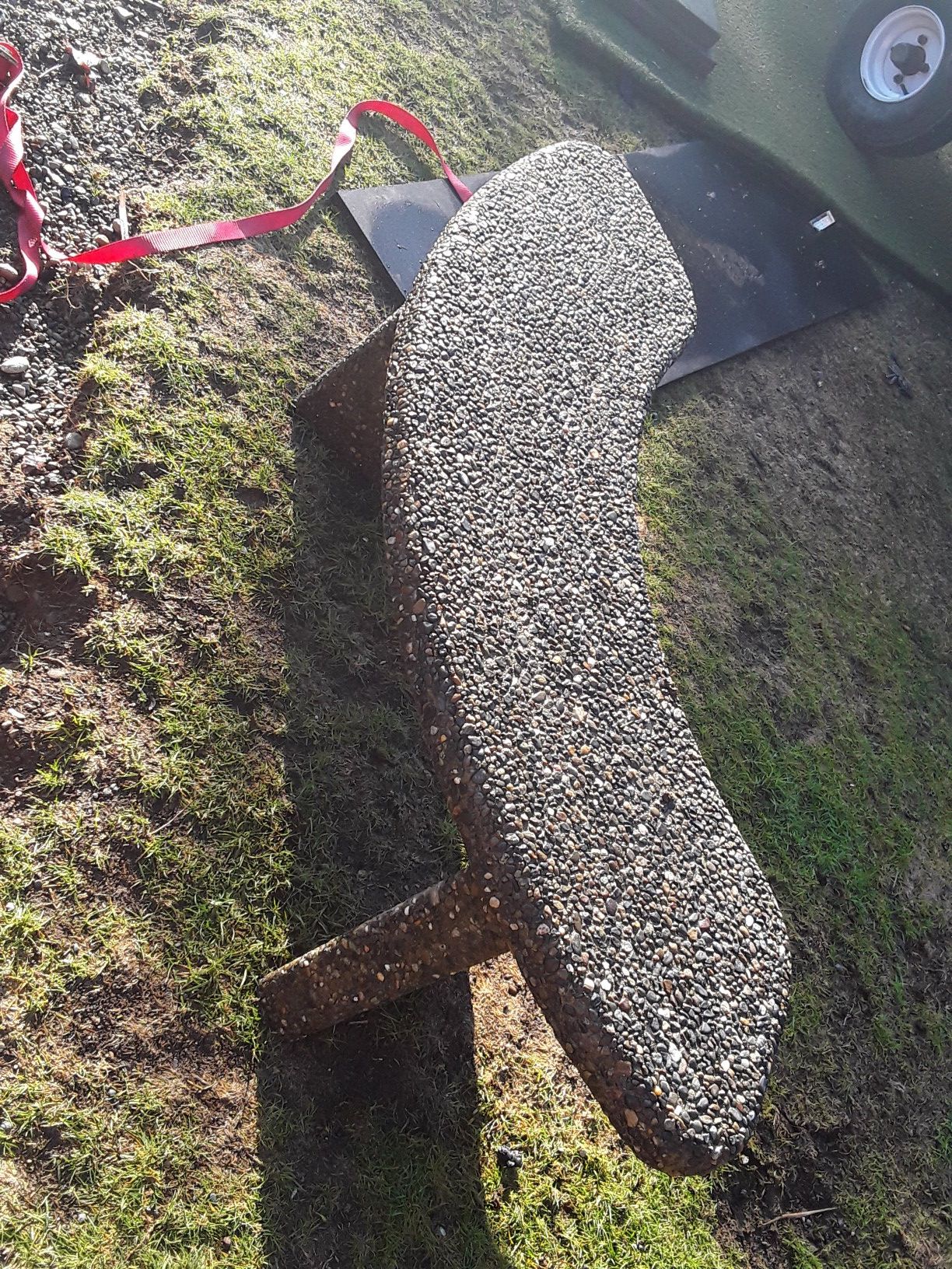Curved concrete exposed Aggregate bench for Sale in Shelton, WA OfferUp