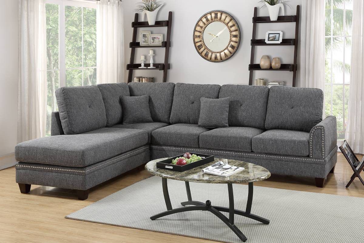 Brand New Grey Sectional Sofa (Ottoman Sold Separately)