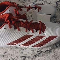 adidas adizero electric 2 football cleats white/red