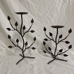 Set Of Metal Candle Holders