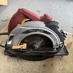Chicago Electric 7-1/4" Circle Saw Corded 5/8" Round Arbor Blade 