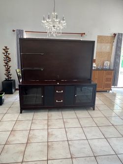 Large Entertainment Center / TV Wall Unit with Storage