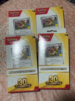 Pokemon TCG 30th Celebration Knock Out Collection 4 piece Bundle
