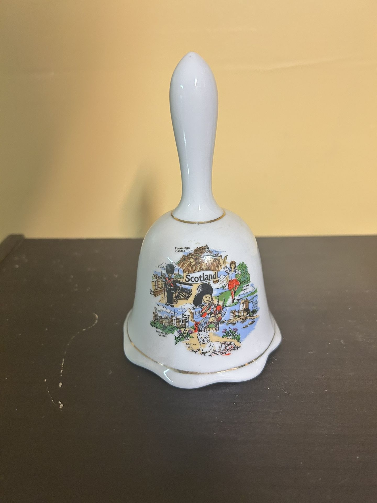 Vintage Scotland Souvenir Porcelain Bell