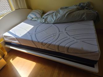 Queen-Size Bedframe (with free mattress.)
