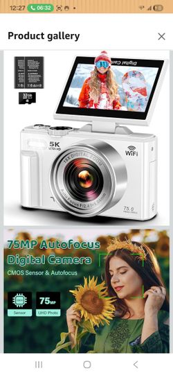 5k Digital Camera wifi  75MP $60