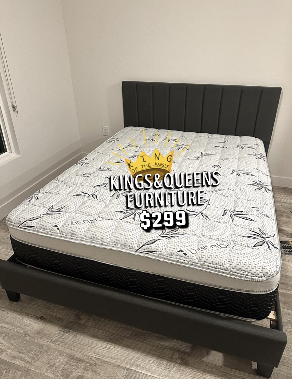 New Queen Bed Frame With Mattress 