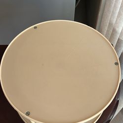 Lazy Susan 2-Tier Turning Table Beige 11 1/2”