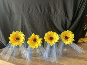 Mason Jar Sunflower 