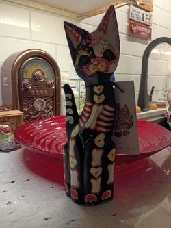 Wooden Halloween Cat