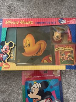 Mickey Mouse computer kit, mouse and mouse pad