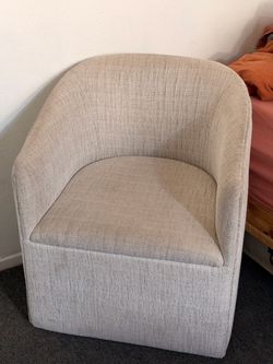 Upholstered Barrel Accent Chair