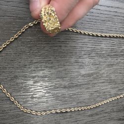 Chain And Ring 10k 9.6g