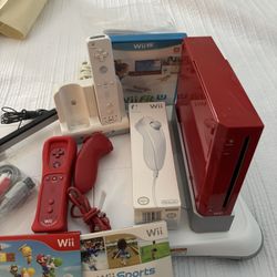 Super Mario Brothers Wii complete bundle anniversary red