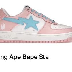  A Bathing Ape Bape Sta Pastel Pink Shoes 