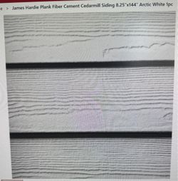 James Hardie exterior house siding cedar mill arctic white