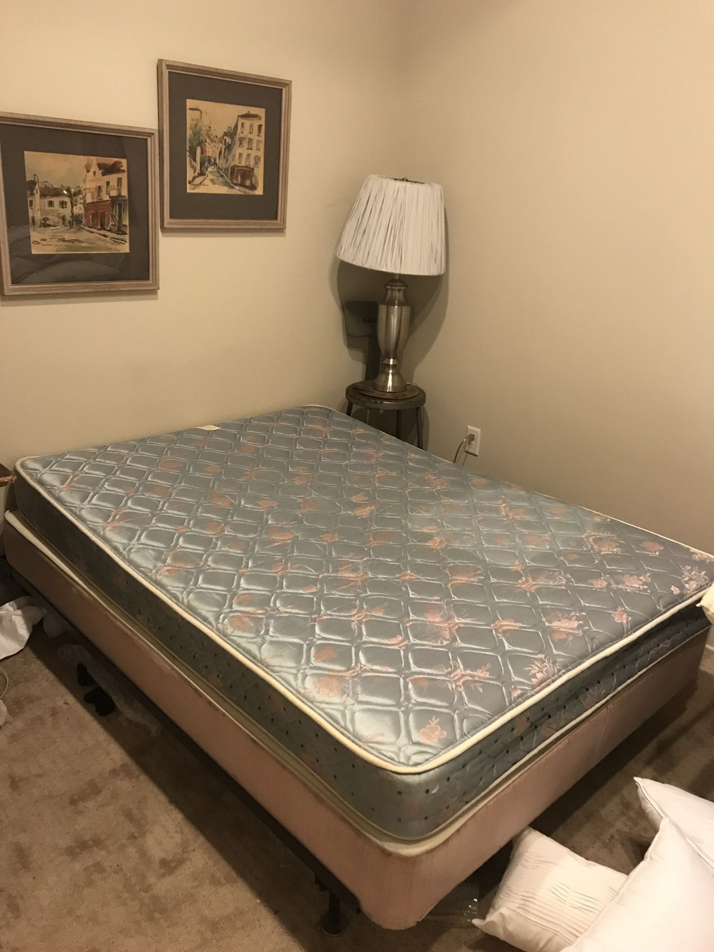 Full mattress, box spring, frame