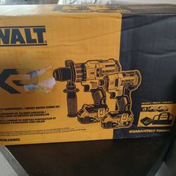 New DeWalt 20v XR Brushless Hammer Drill/Impact Driver Combo Kit 
