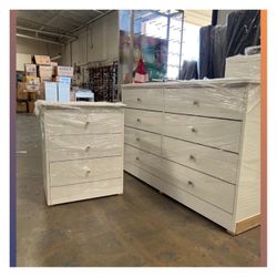 8 drawers dresser and nightstand/ Eight drawers dresser and nightstand