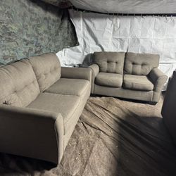 Grey Couch And Loveseat Good Condition Clean We Sell All The Time Delivery $40 Local