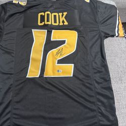 Brady Cook Signed Autograph Custom Jersey - Beckett Coa - Missouri Tigers