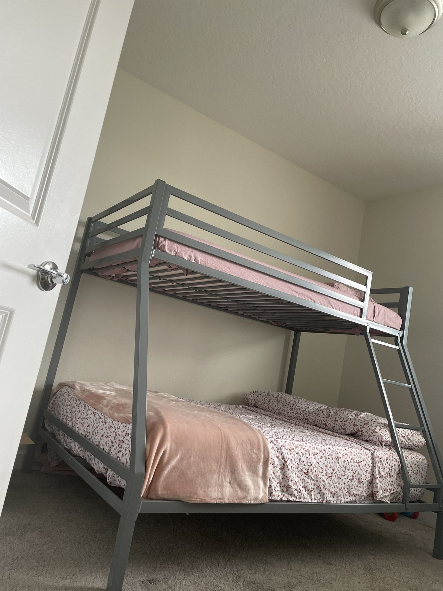 Metal Silver Bunk Bed