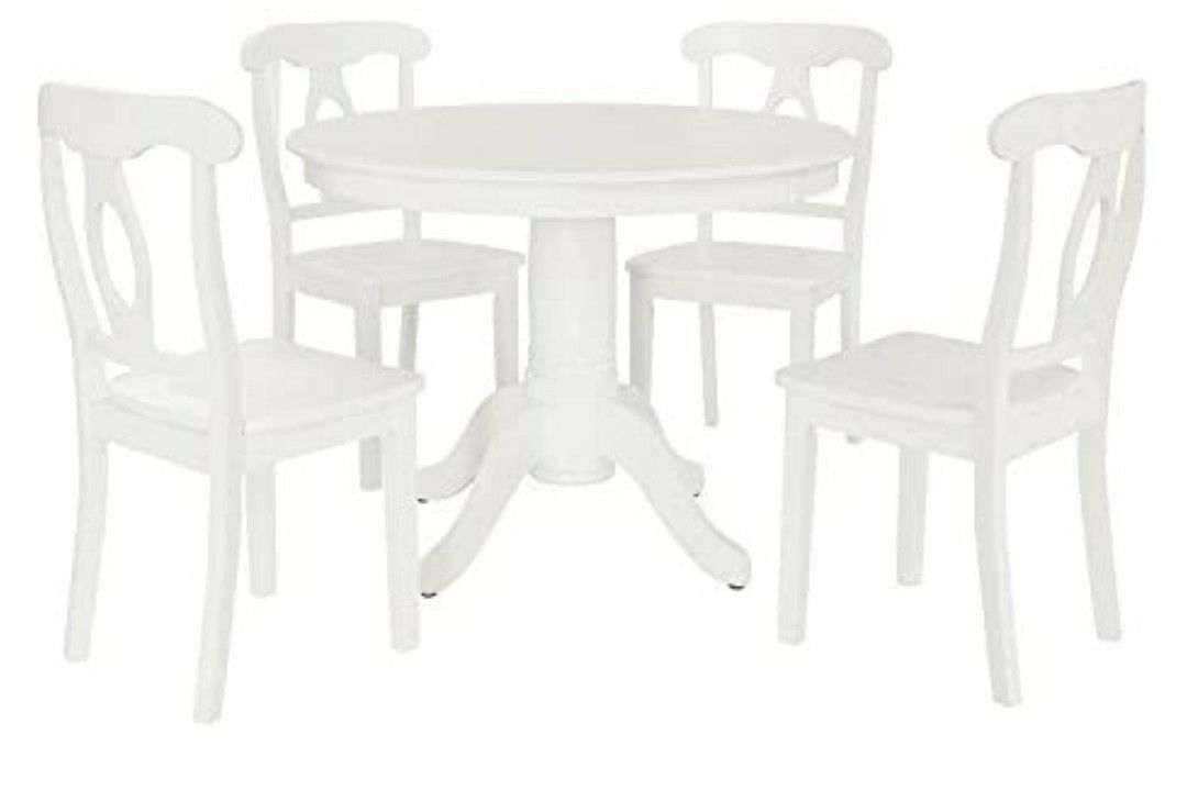 White Round Dining Table 