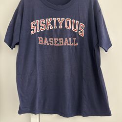 VTG Women’s XL navy blue College of the Siskiyous Eagles baseball t-shirt