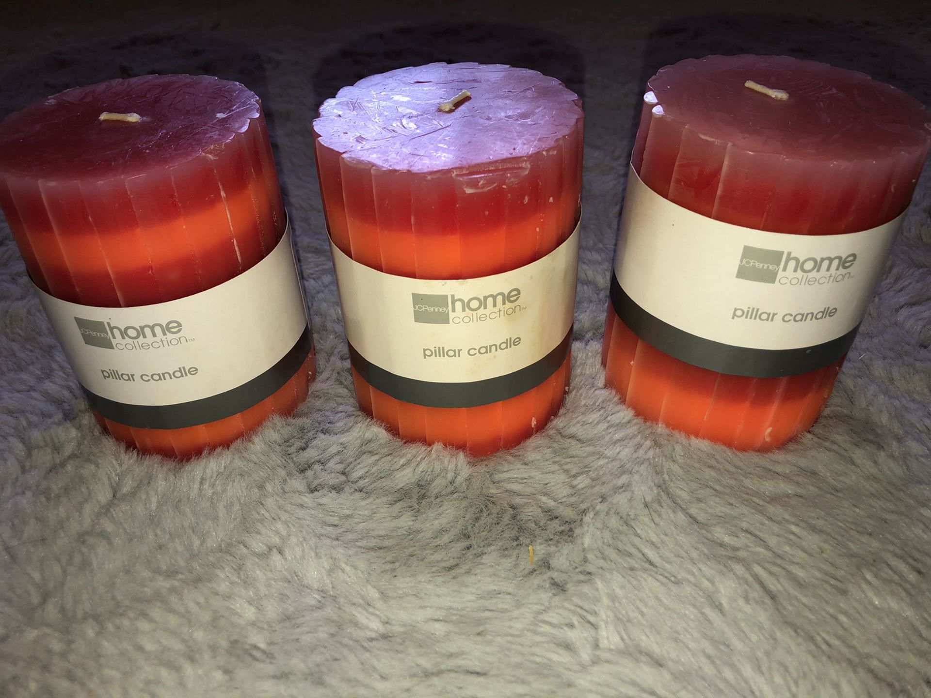 Set of 3 candles ombré