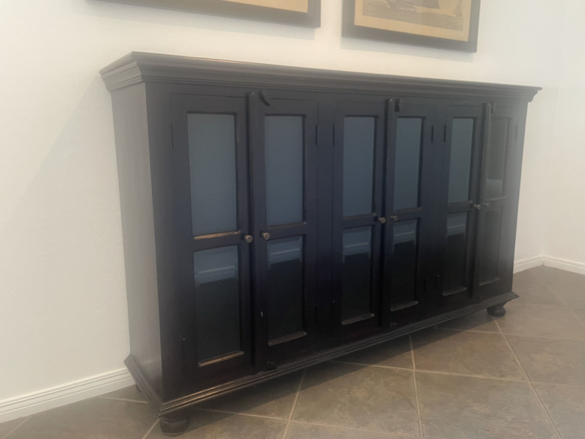 Espresso Solid-Wood Cabinet