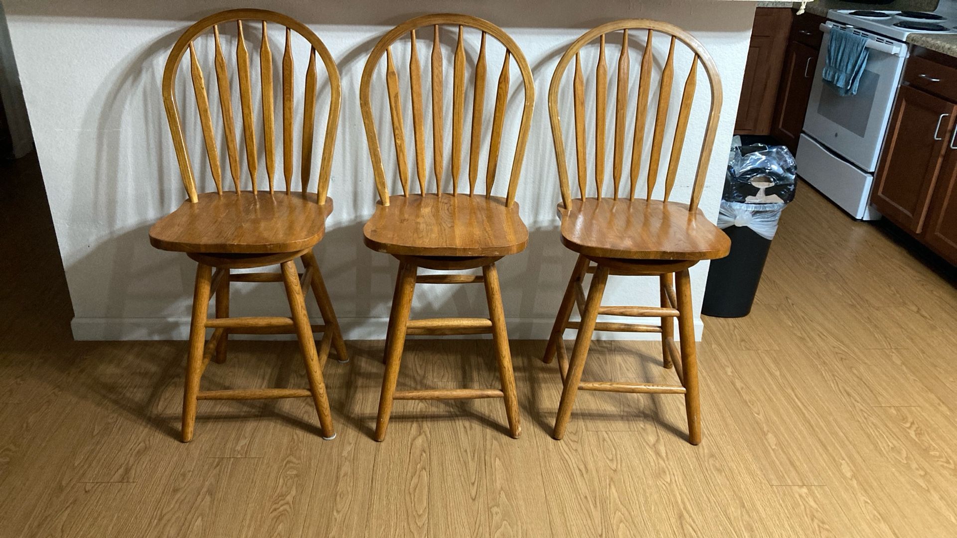 Wooden Swivel Chairs $80 Dollars Or Best Offer