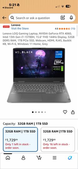 Gaming Laptop 4060 Lennovo Legion