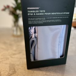 New Starbucks Baby Blue Bottle Tote