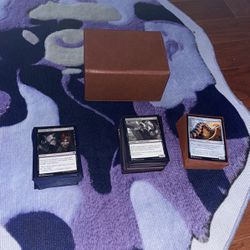 3 Professional Magic The Gathering Decks all completed decks