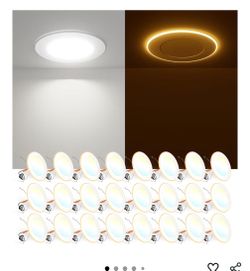 New 24 Pack 5/6 Inch 5CCT LED Recessed Lighting with Night Light
2700K/3000K/4000K/5000K/6000K Selectable,
